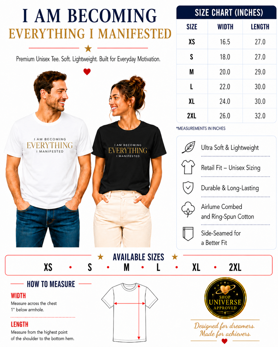Becoming Everything I Manifested | Unisex Tee