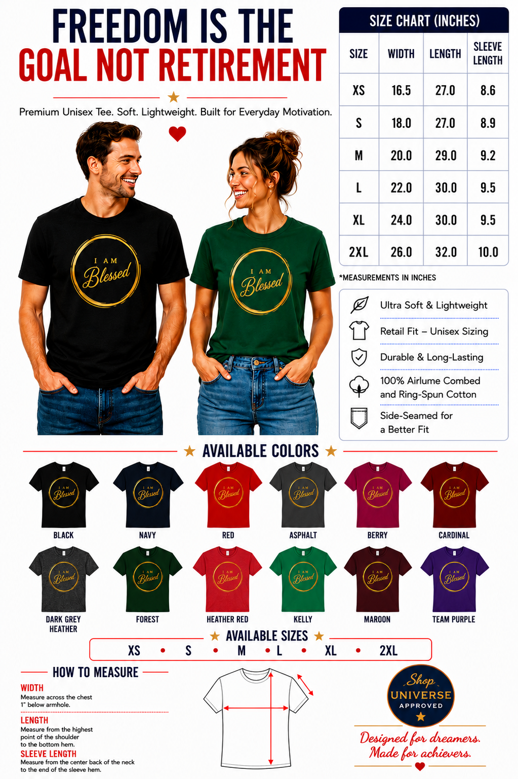 I Am Blessed Unisex Shirt, Affirmation T-shirt, Gratitude Tee, Spiritual Shirt, Positive Affirmation Clothing, Self Love Gift, Inspirational Blessed Tee