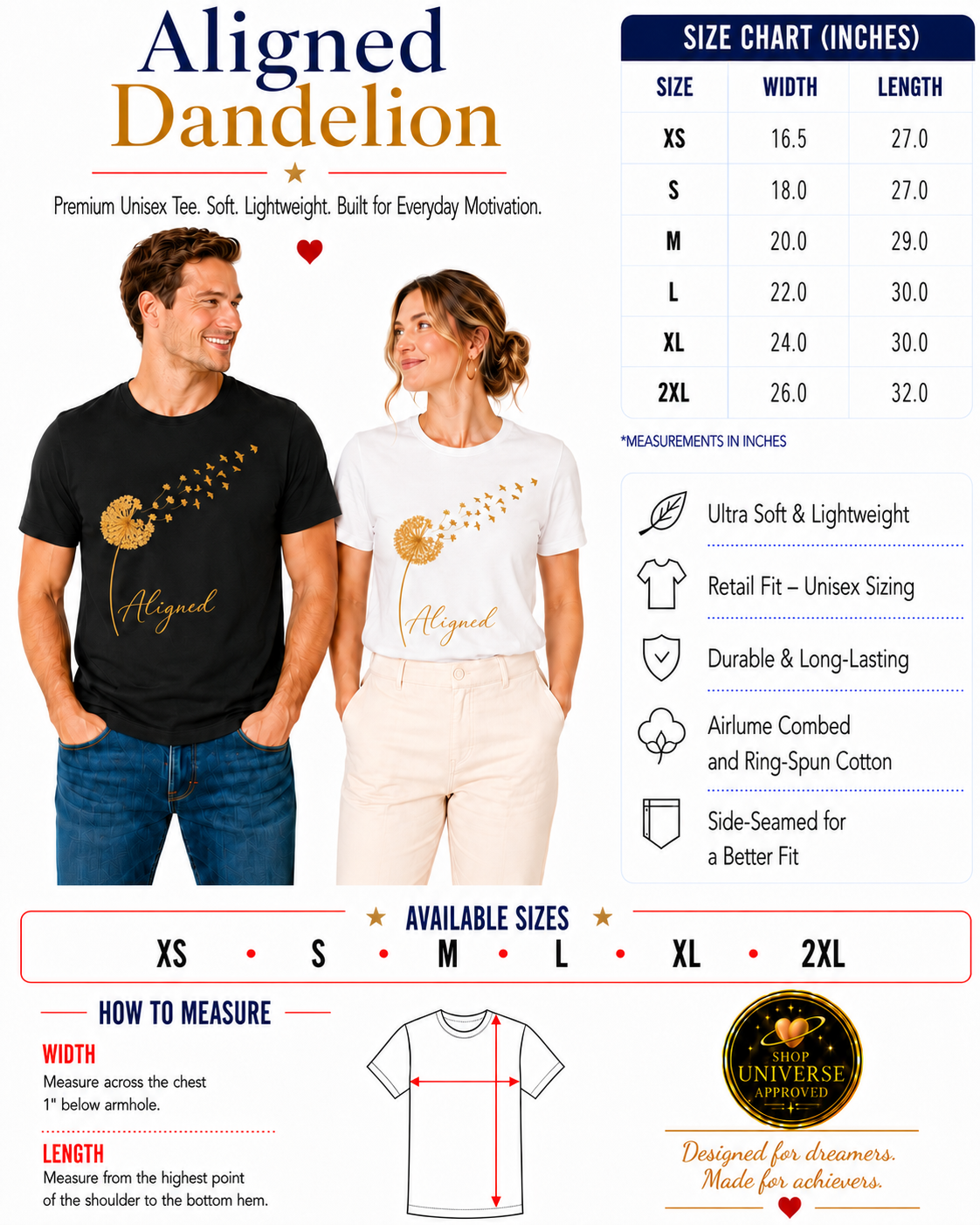 Dandelion Aligned Birds | Unisex Tee
