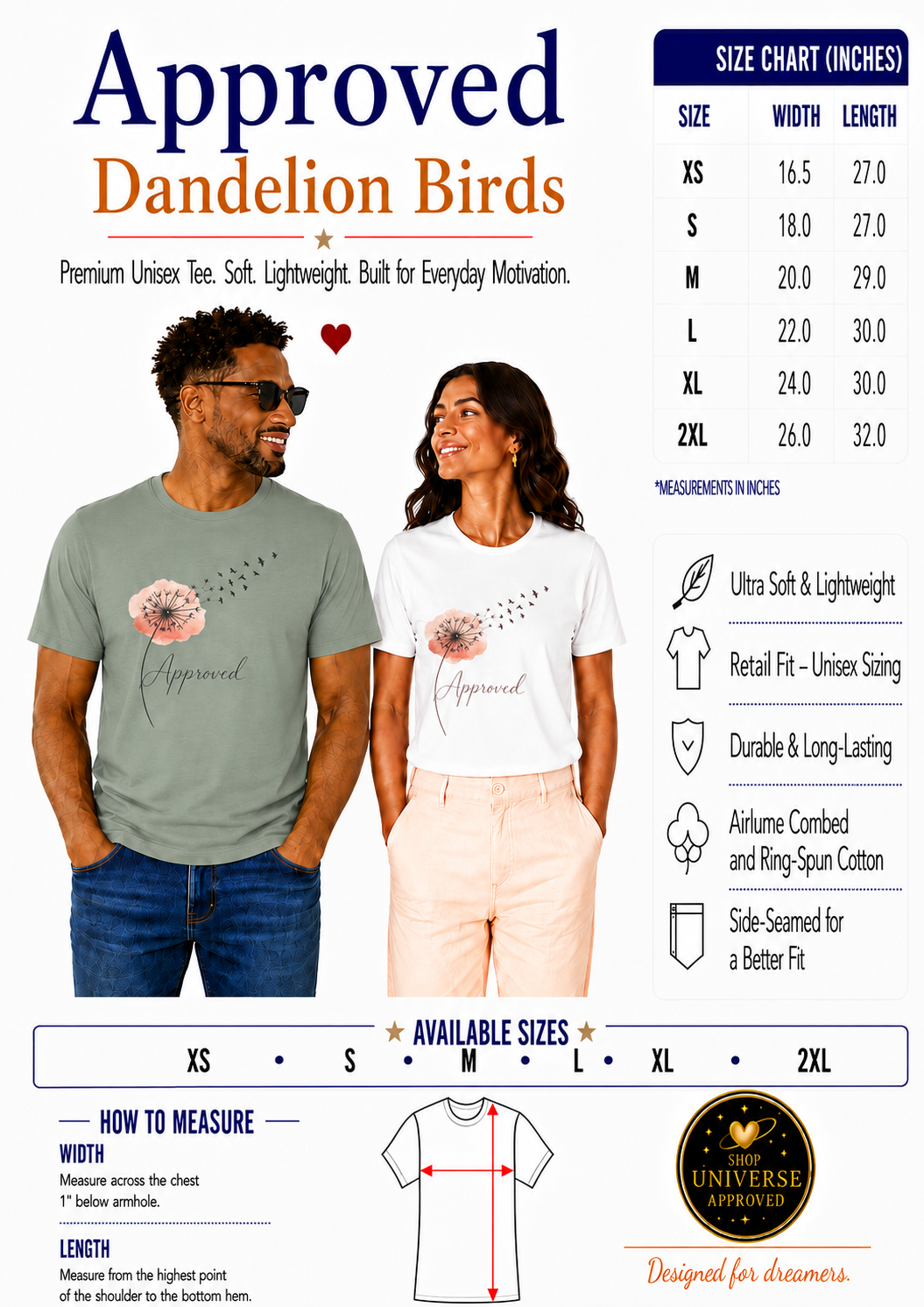 Approved-Dandelion Birds | Unisex Tee