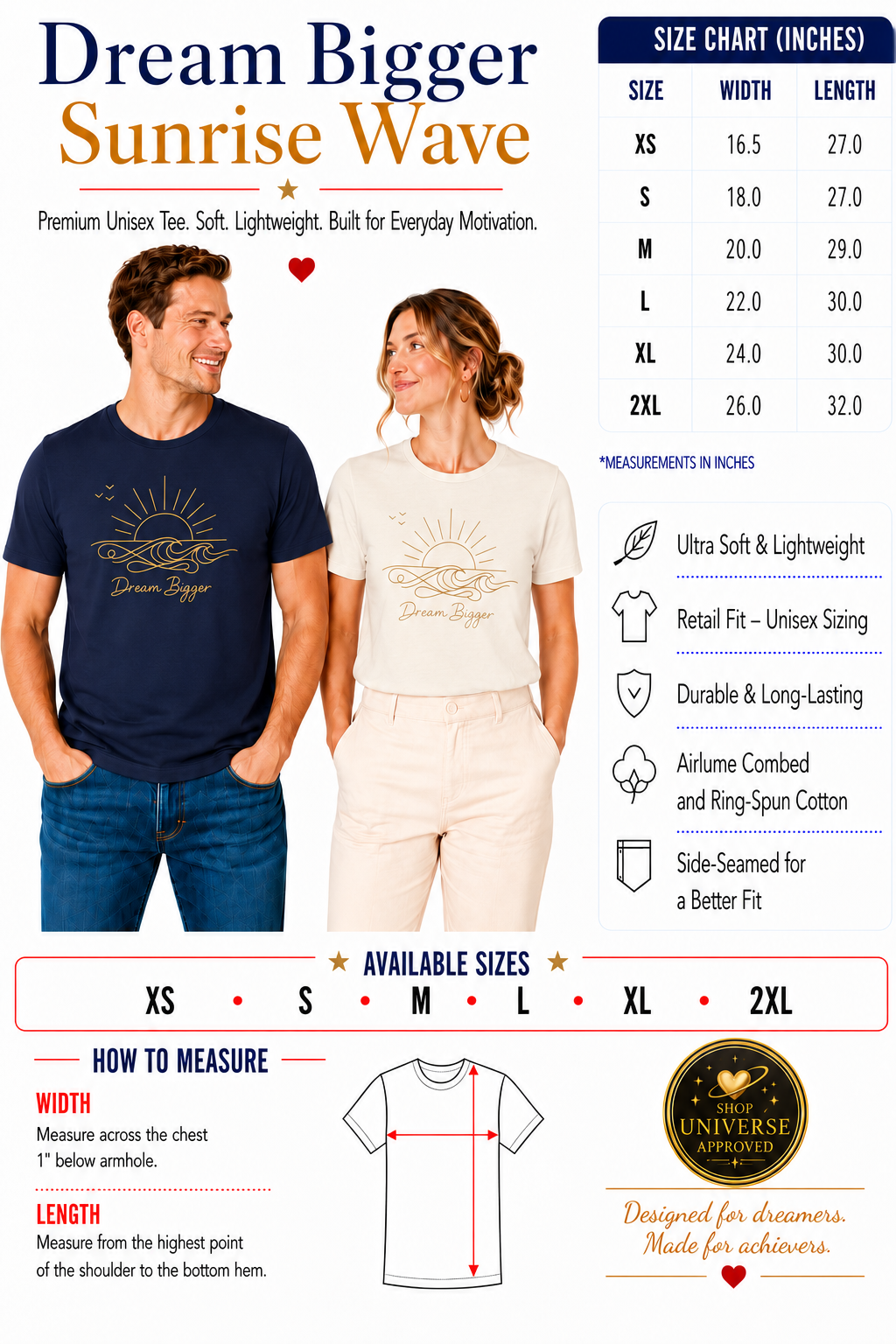 Dream Bigger Sunrise Wave | Unisex Tee