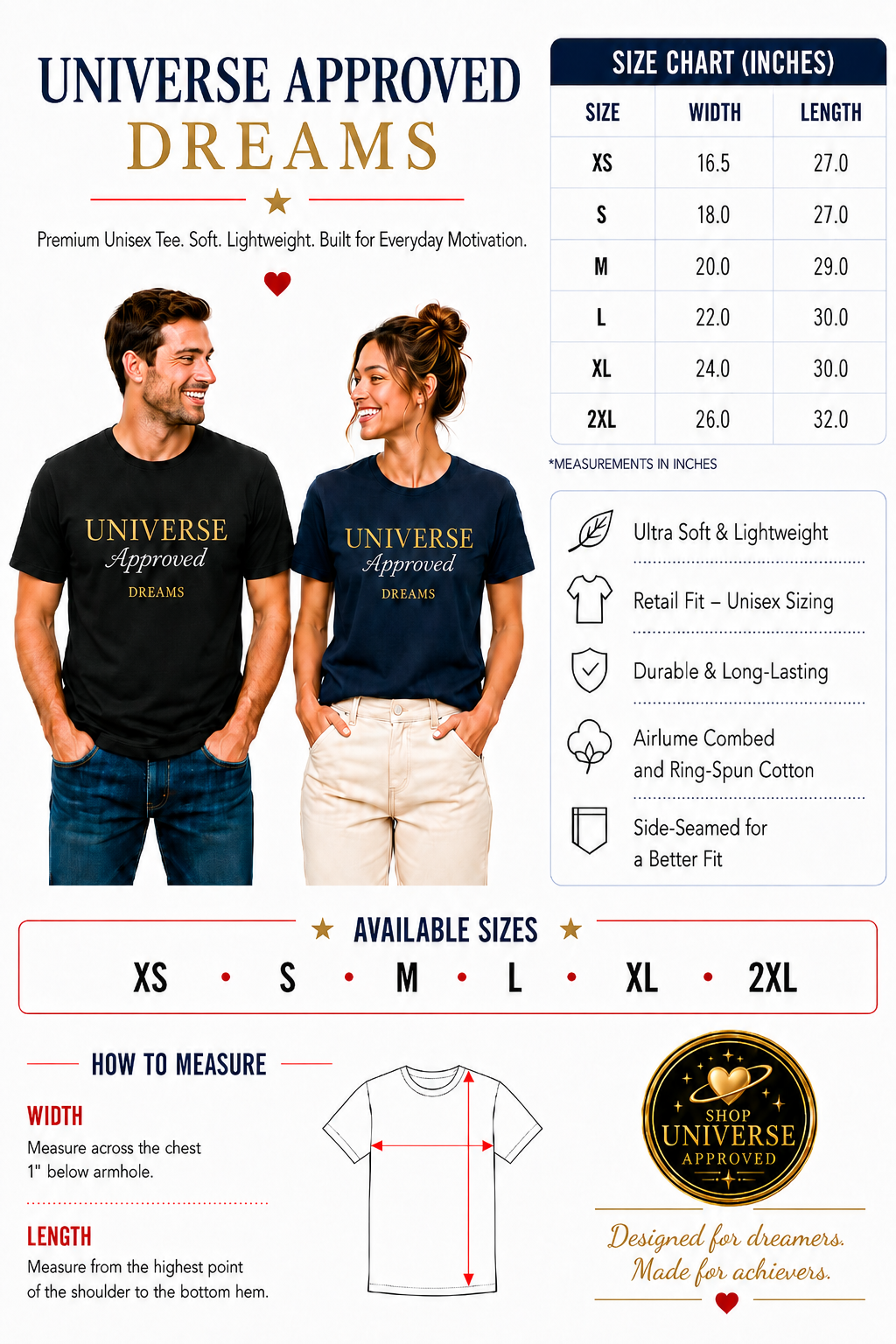 Universe Approved Dreams | Unisex Tee