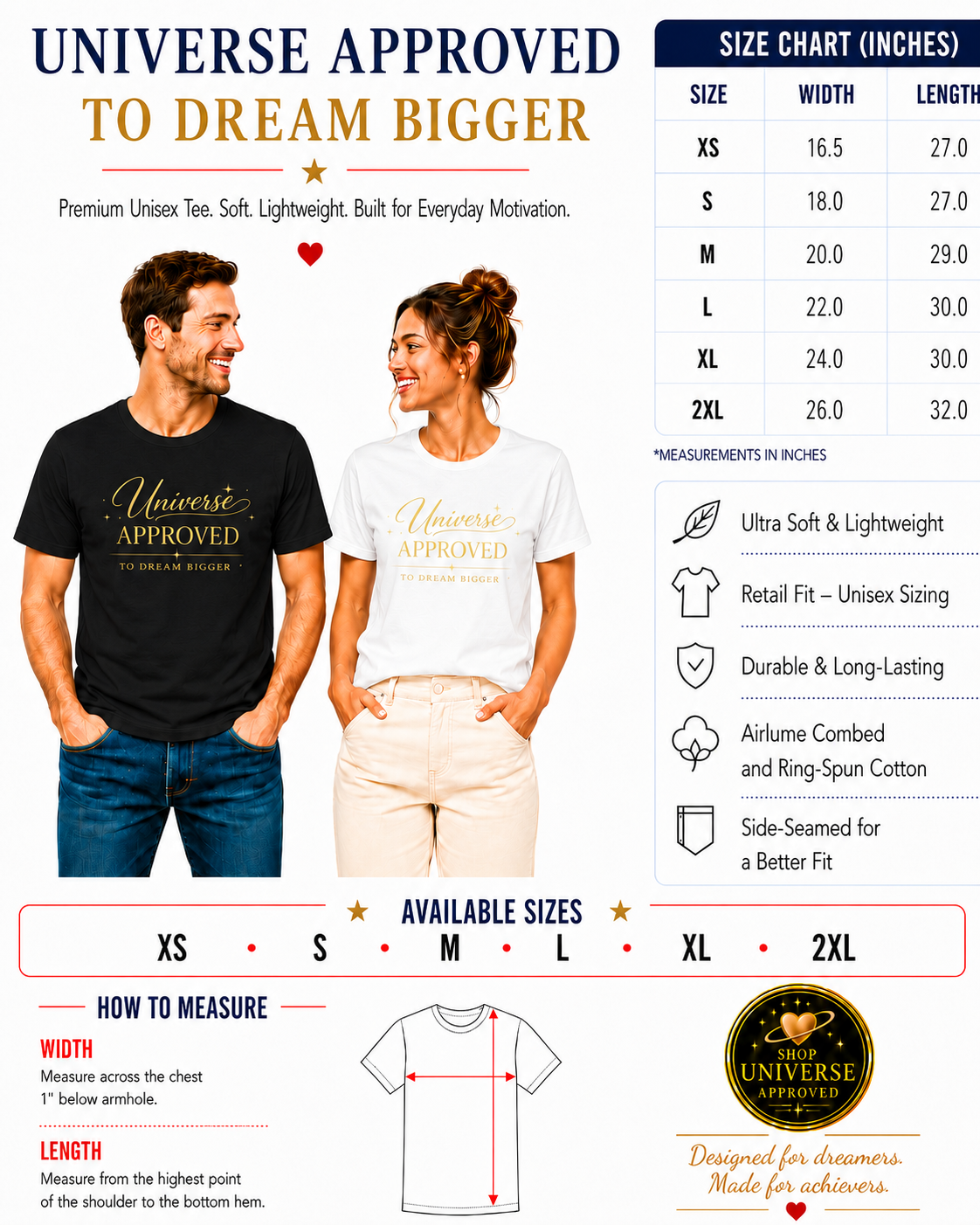 Universe Approved To Dream Bigger | Unisex Tee